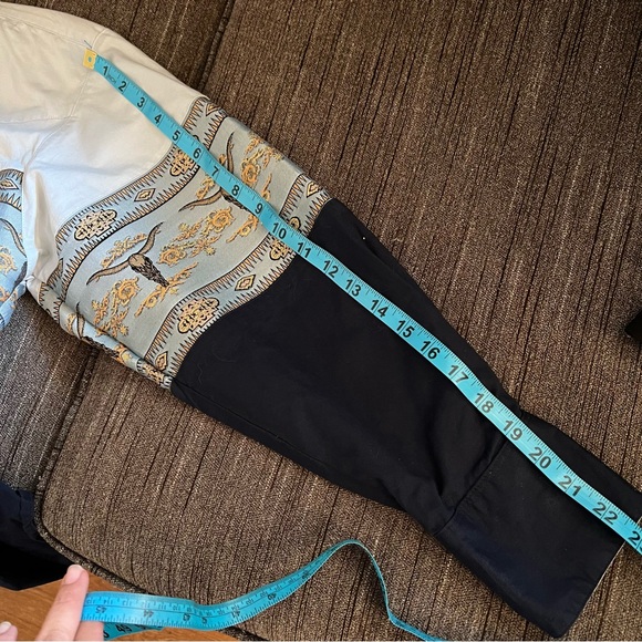 Rodeo Carte D'identite
Western Shirt Adult Men's Medium Blue and Gold - Picture 5 of 11